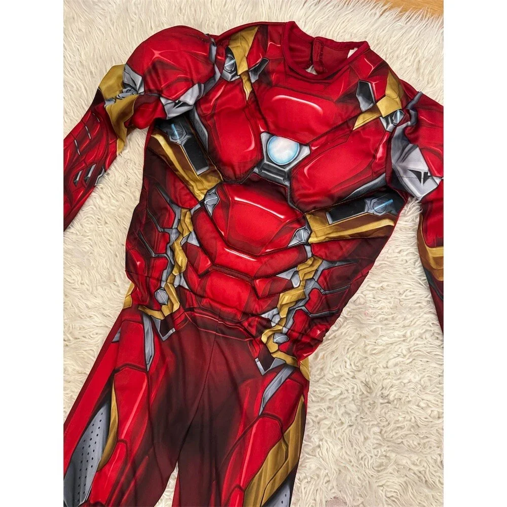 Rubie's Iron Man Civil War Costume Kids Size M Red Gold Padded Muscle Chest